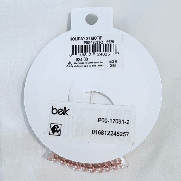 Rose Gold and Pearl Christmas Tree Brooch NWT - Picture 2 of 2